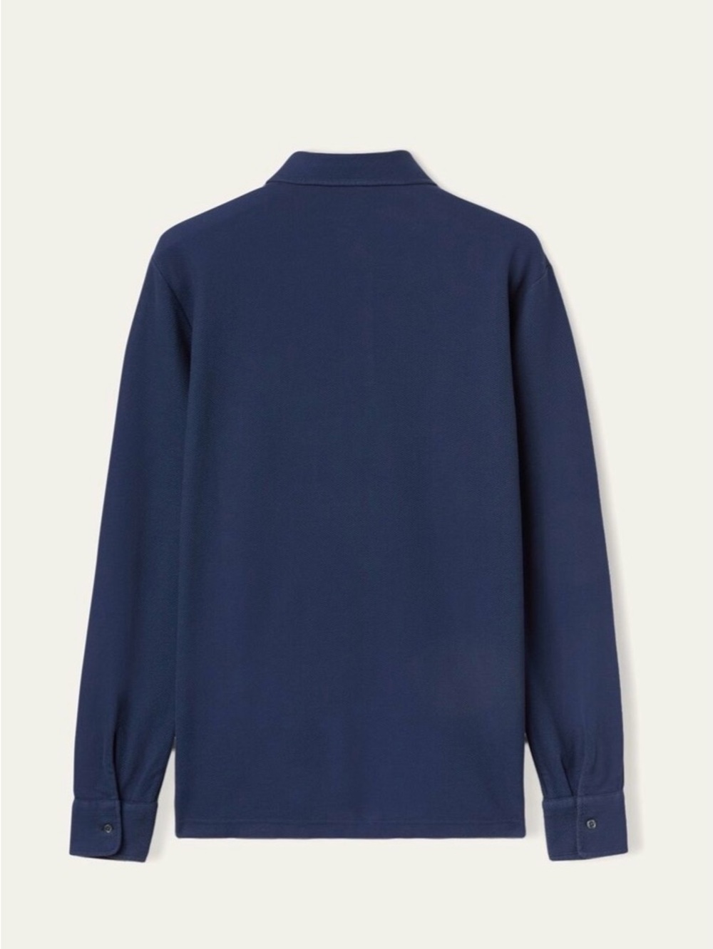 Loro Piana Dark Navy Long-Sleeve Polo Shirt - Picture 6 of 14